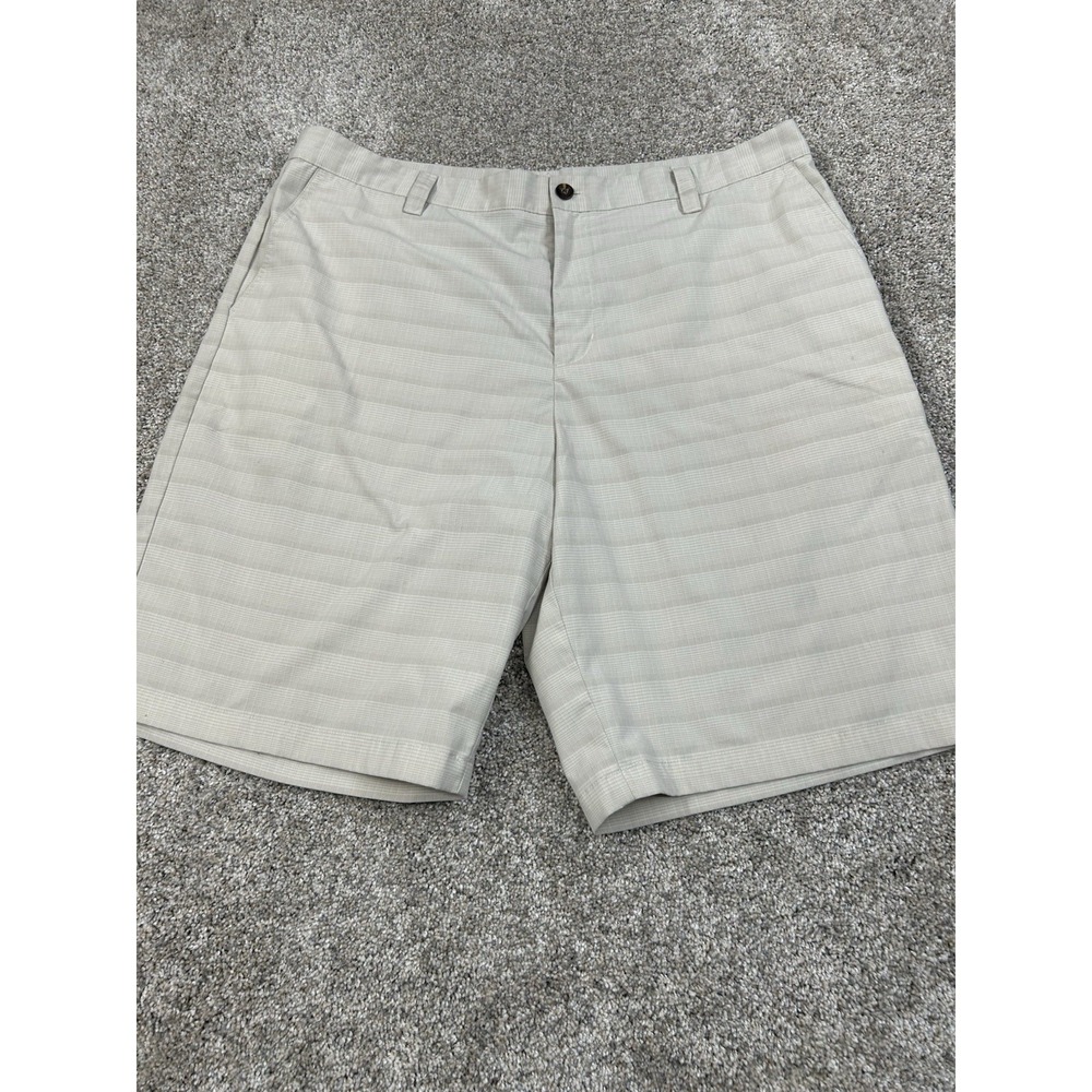 Adidas Beige Lightweight Plaid Casual Golf Shorts Size‎ 40 #0235